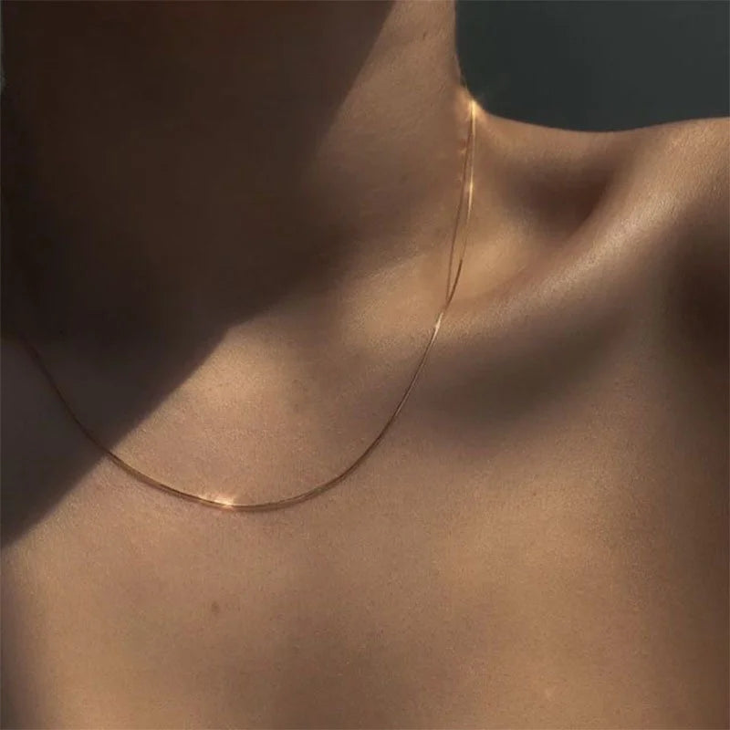 Simple Rope Chain Necklace (Stainless Steel)