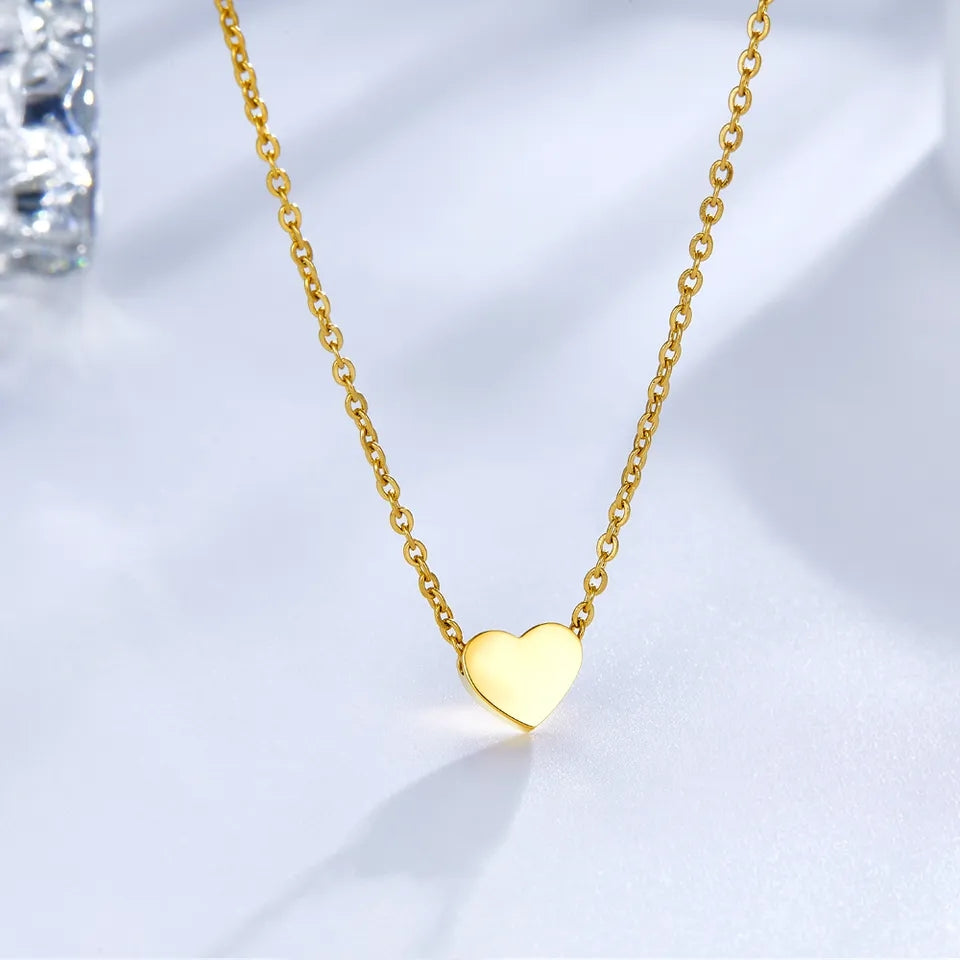 Solid Heart Necklace (Stainless Steel)