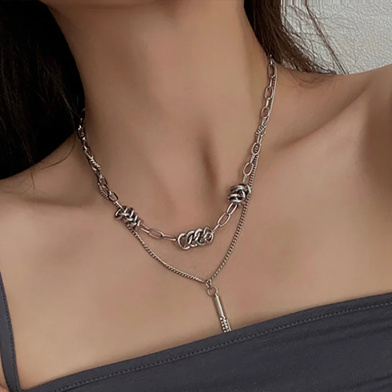 Sereia Layered Silver Necklace