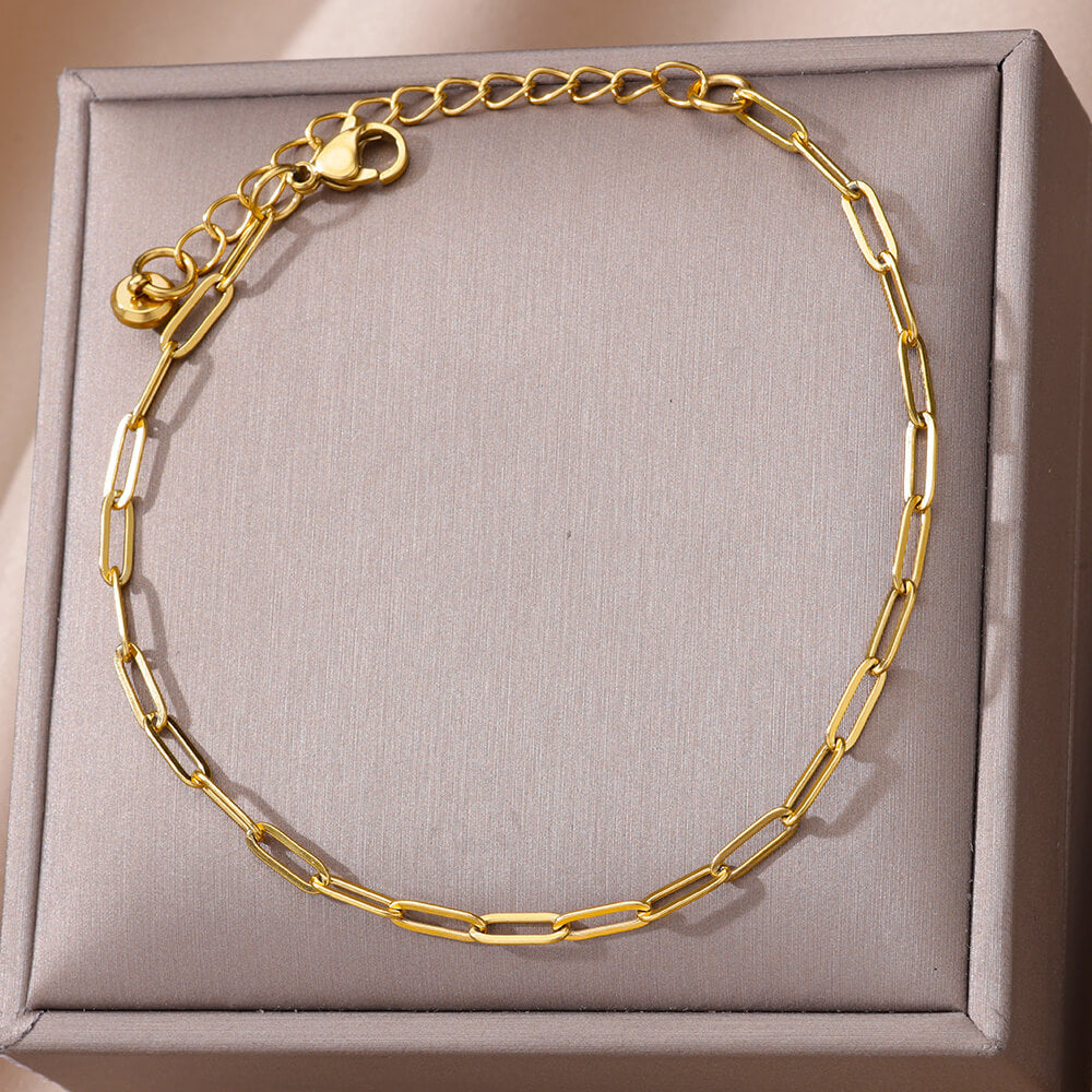 Linked Chain Anklet (Stainless Steel)