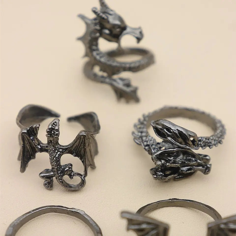 Dragon Ring Set (Black)