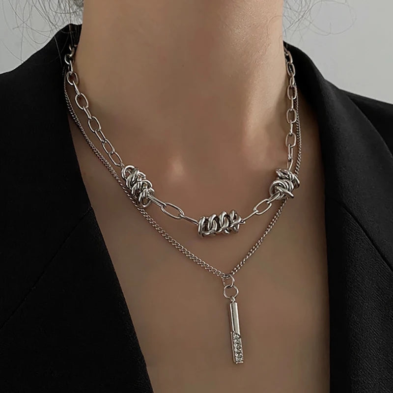 Sereia Layered Silver Necklace