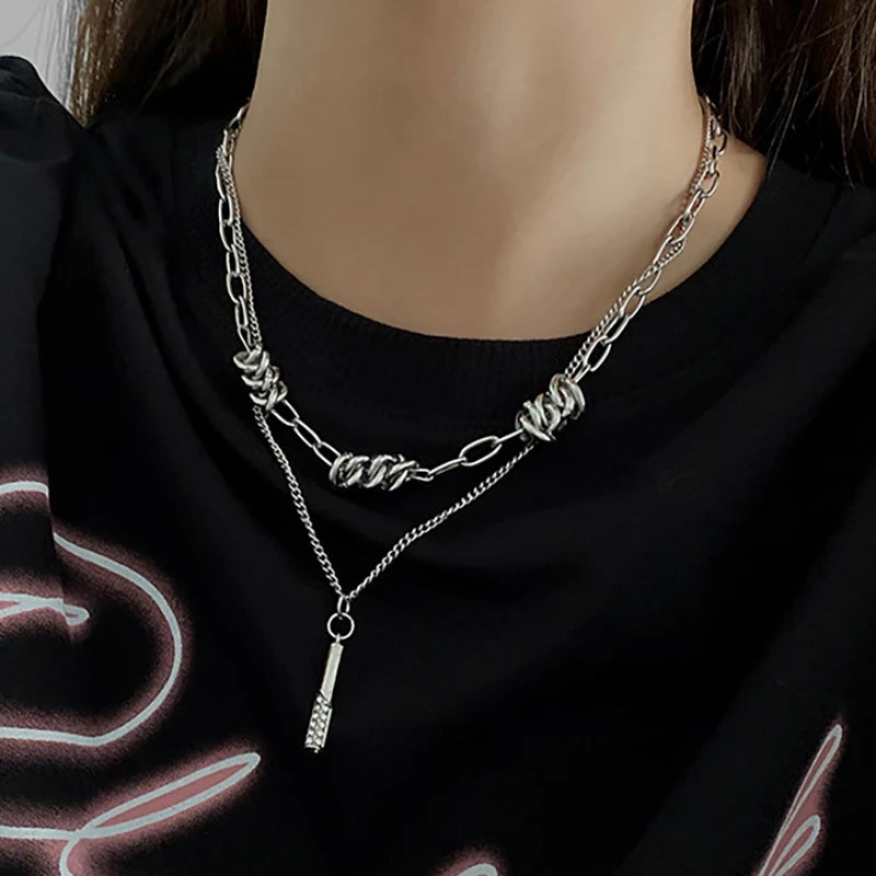 Sereia Layered Silver Necklace