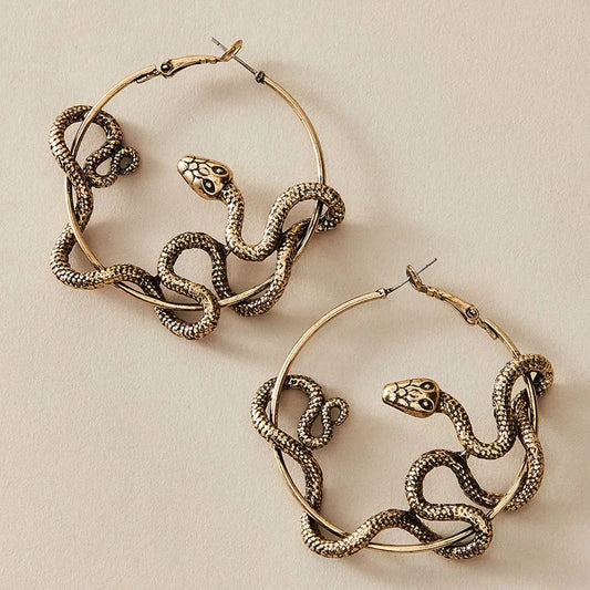 Snake Hoop Earrings