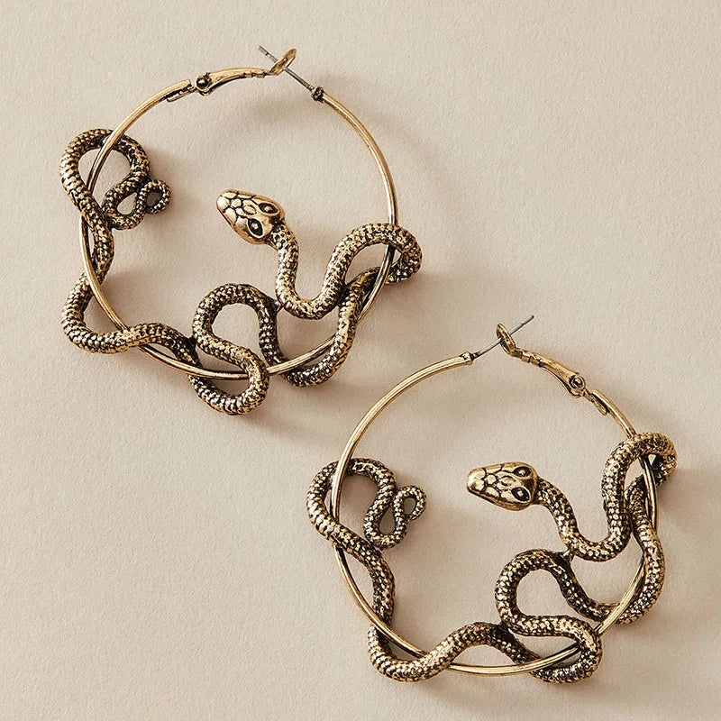 Snake Hoop Earrings