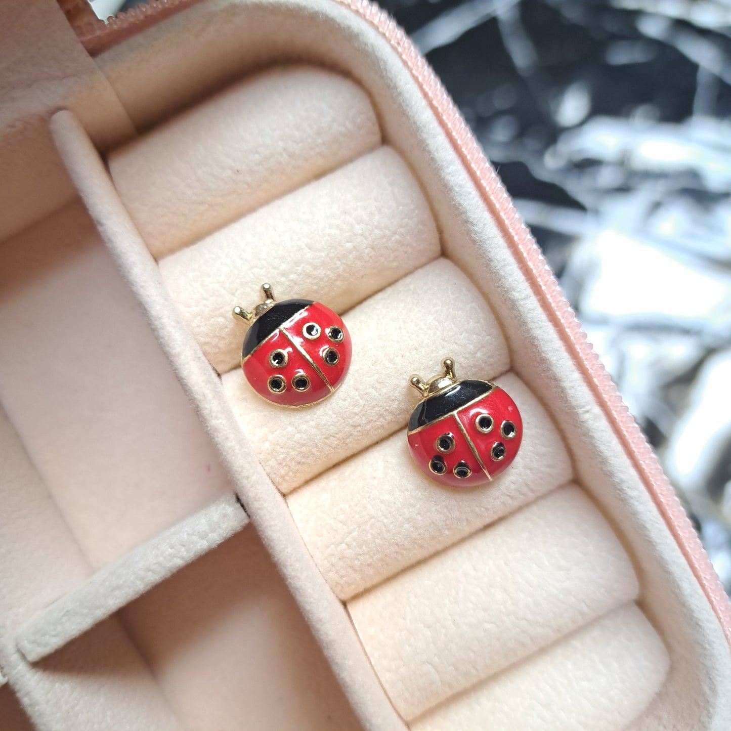 Lady Bug Studs