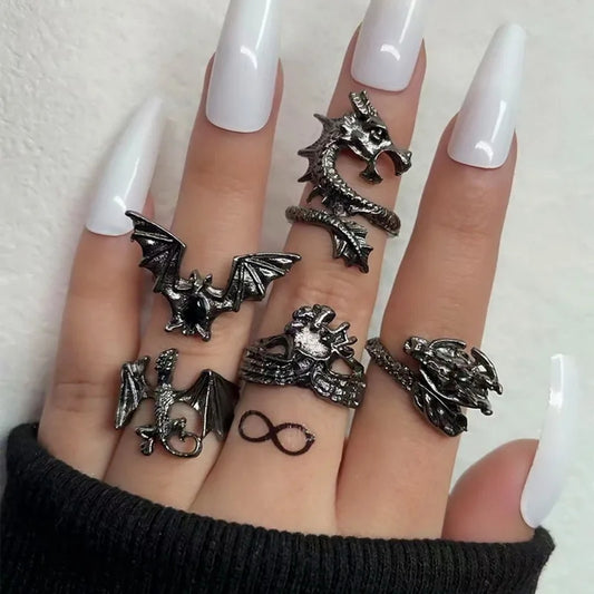 Dragon Ring Set (Black)