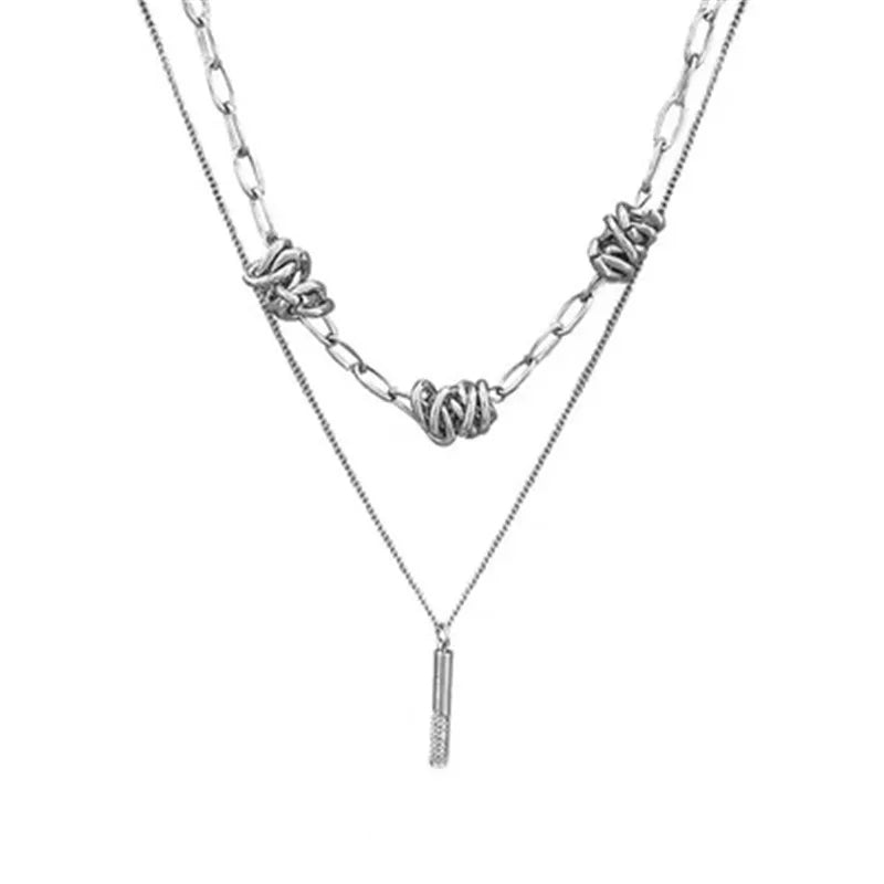 Sereia Layered Silver Necklace