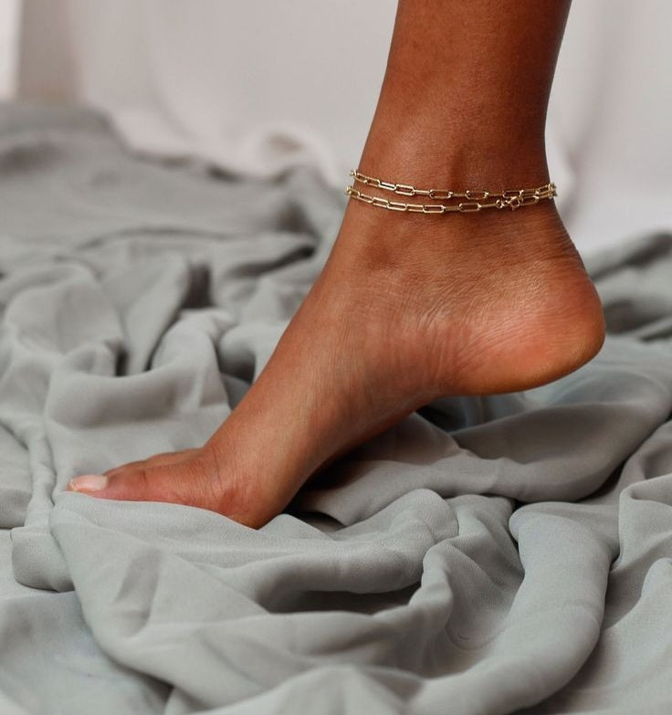 Linked Chain Anklet (Stainless Steel)