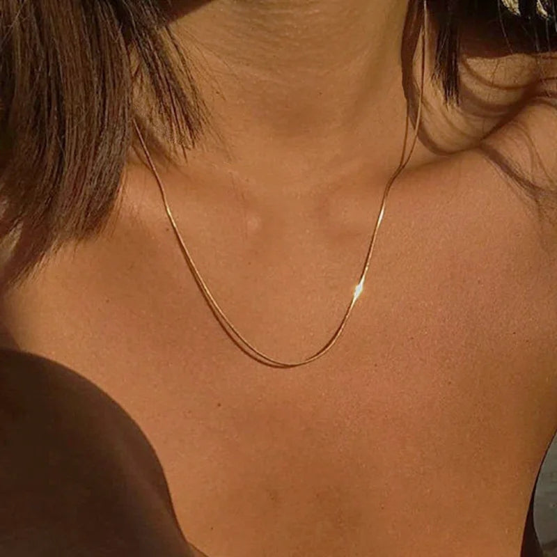 Simple Rope Chain Necklace (Stainless Steel)