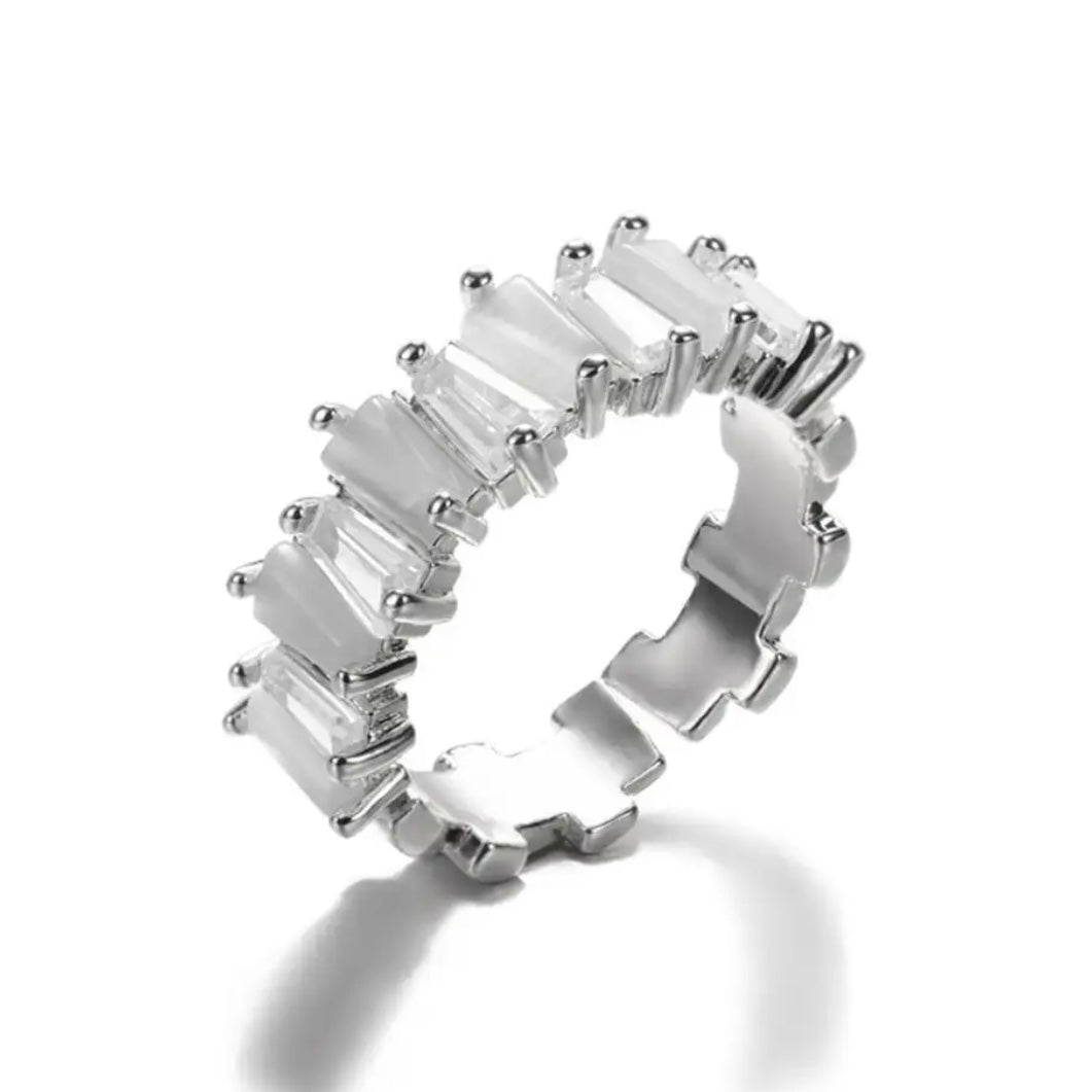 Abstract Crystal Rings (Stainless Steel)