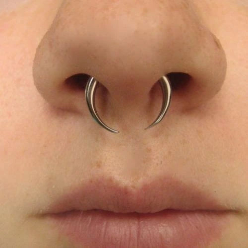 Septum Nose Ring for Pierced Nose (Stainless Steel)