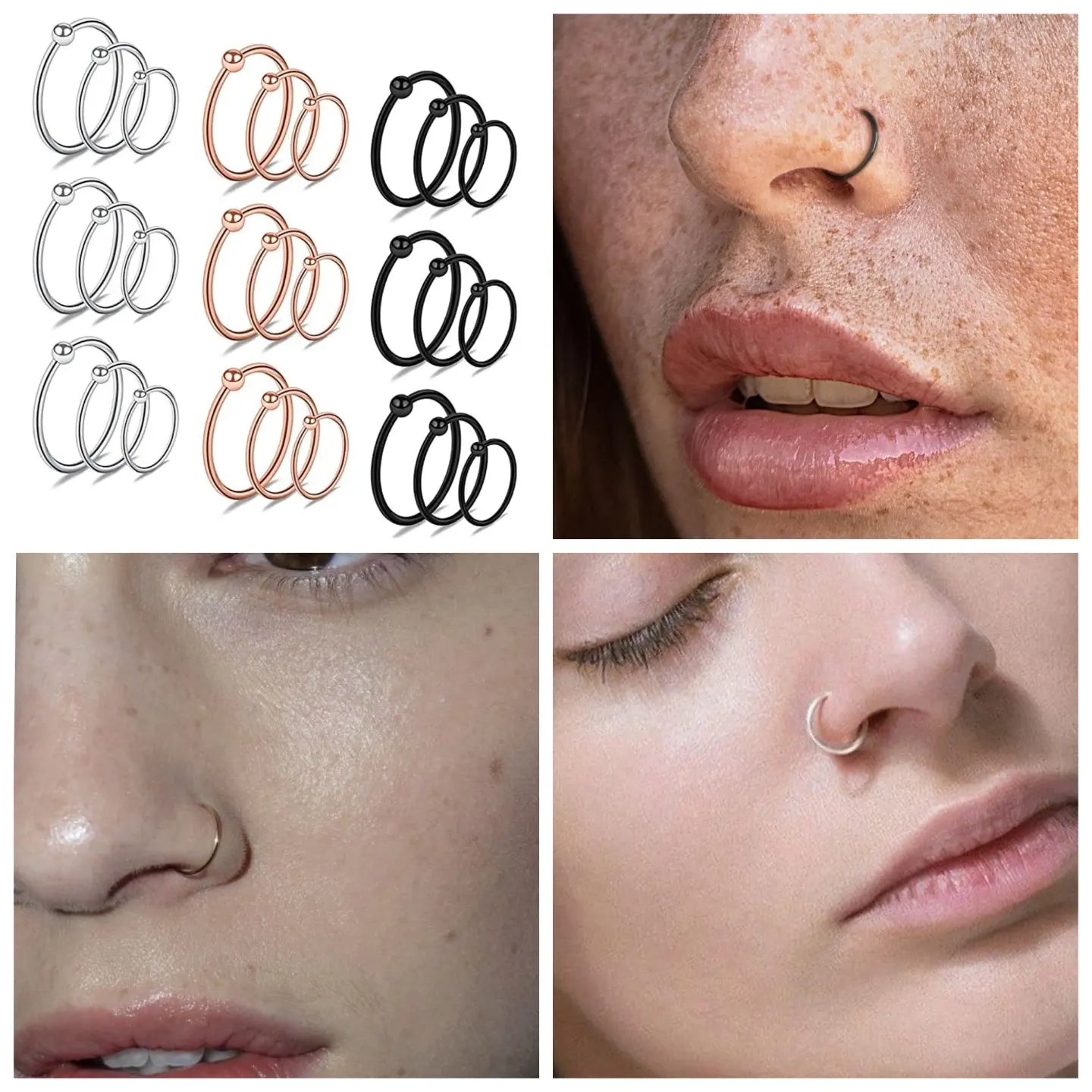 Simple Nose Ring Lock Design (Stainless Steel)