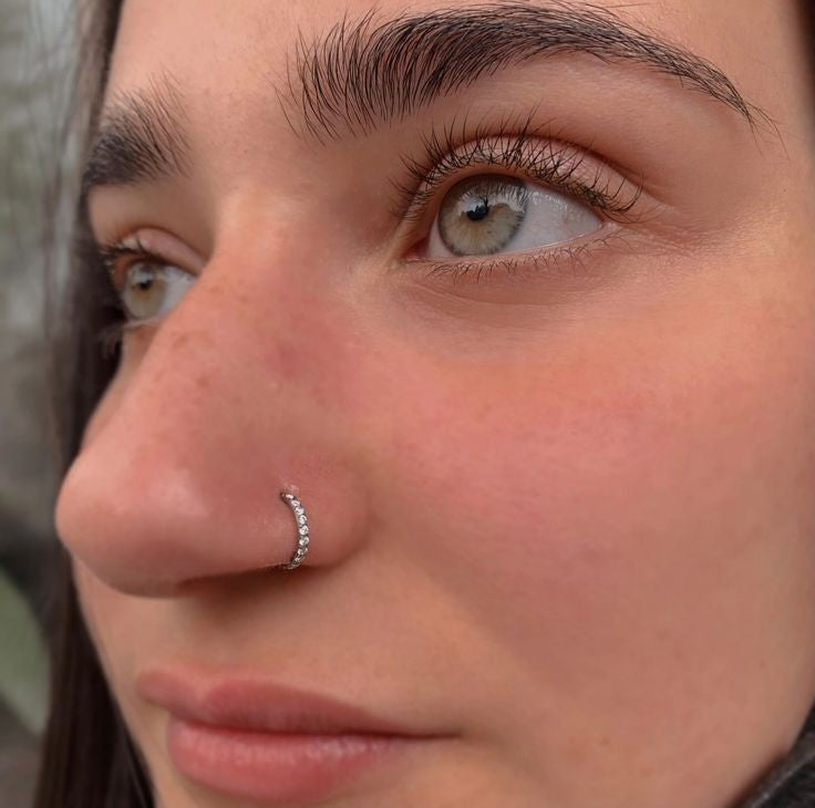 Crystal Nose Ring (Stainless Steel)