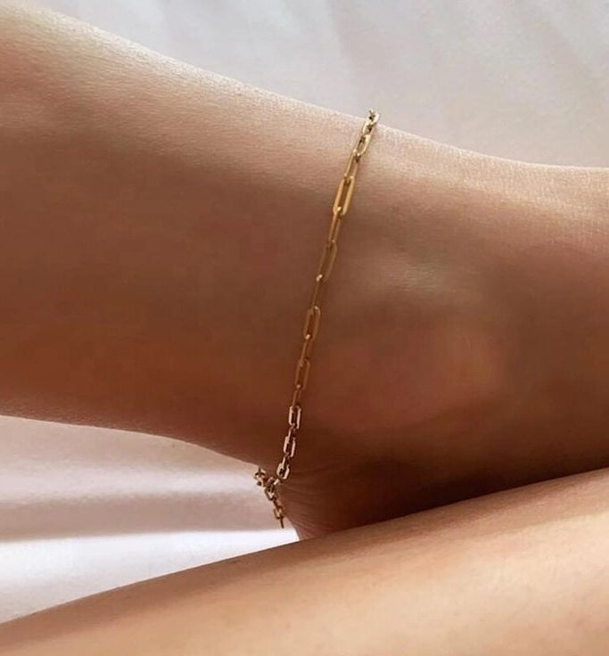 Linked Chain Anklet (Stainless Steel)