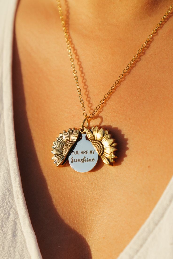 You Are My Sunshine Necklace (Stainless Steel)