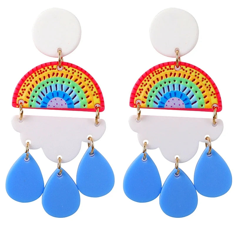 Rainbow Drizzle Earrings