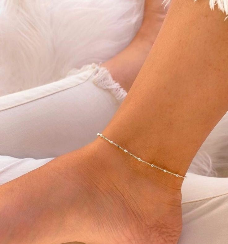 Ball Chain Anklet (Stainless Steel)