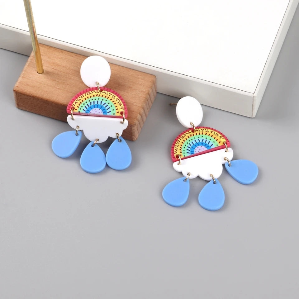 Rainbow Drizzle Earrings