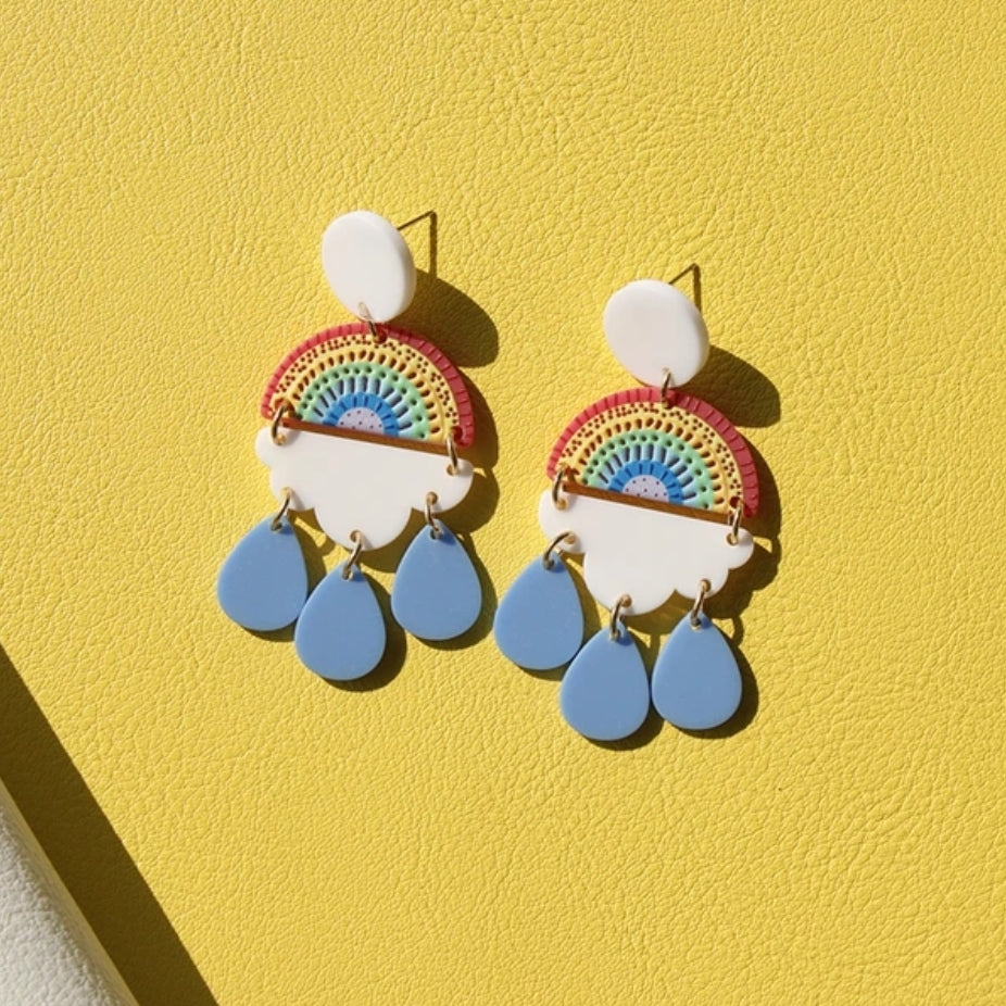 Rainbow Drizzle Earrings