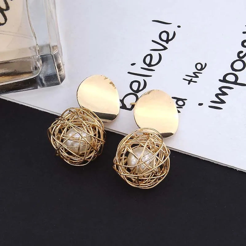 Spiral Ball Earrings