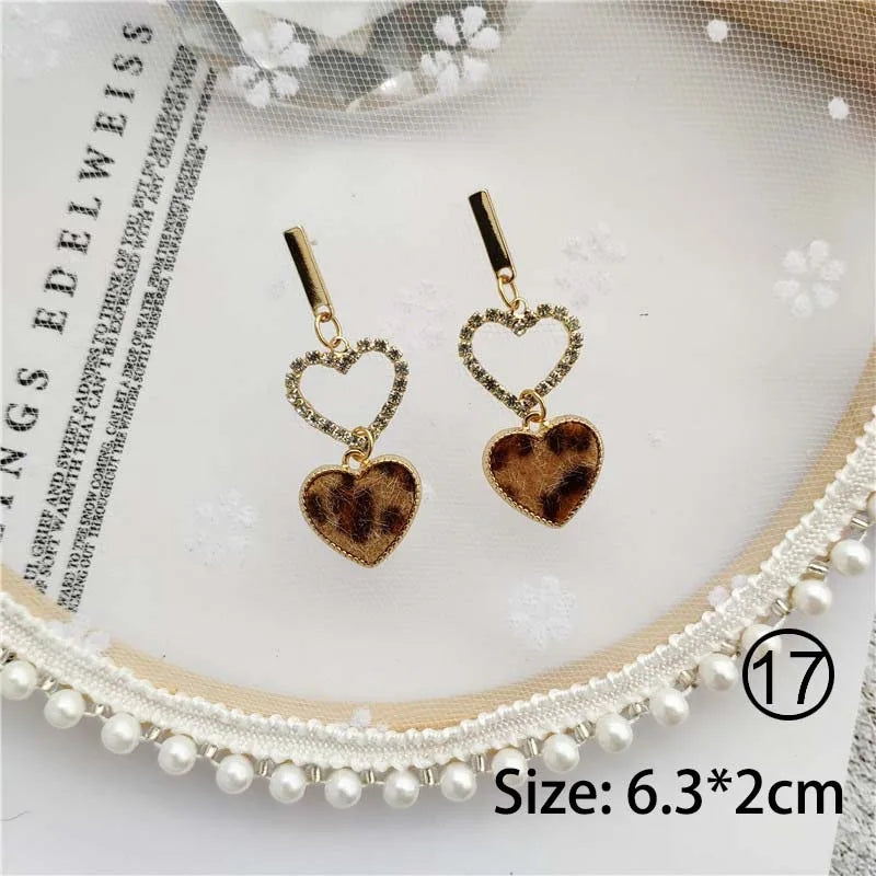 Cheetah Heart Earrings