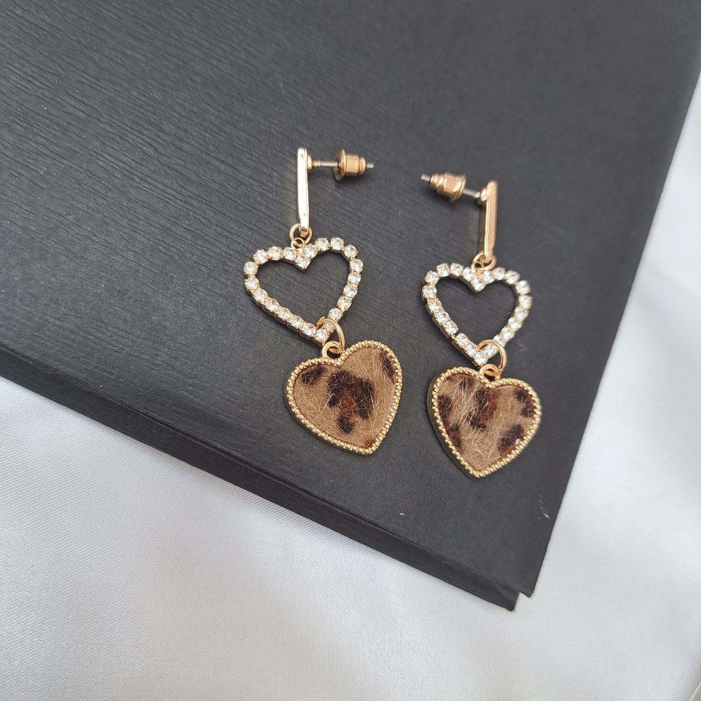 Cheetah Heart Earrings